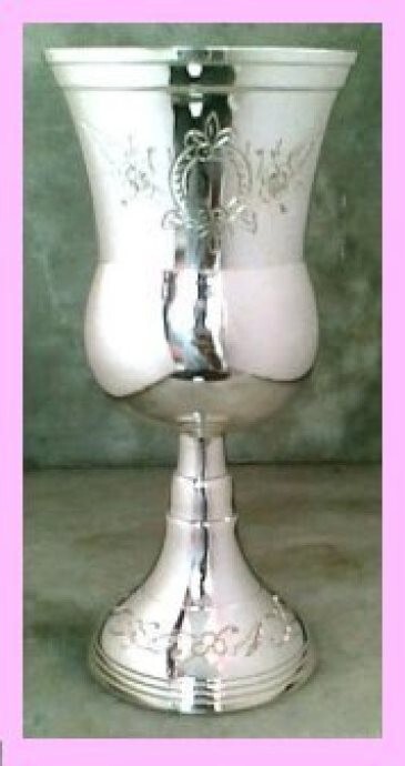 GOBLET,  WINE CUP , Large Size 5.5"  Silver Plated