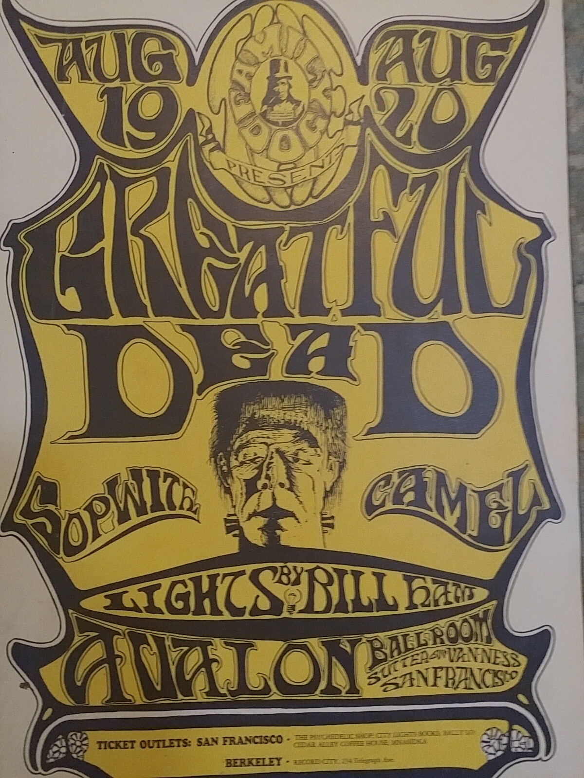 FD022 FAMILY DOG Poster GRATEFUL DEAD Sopwith Camel AVALON Mouse