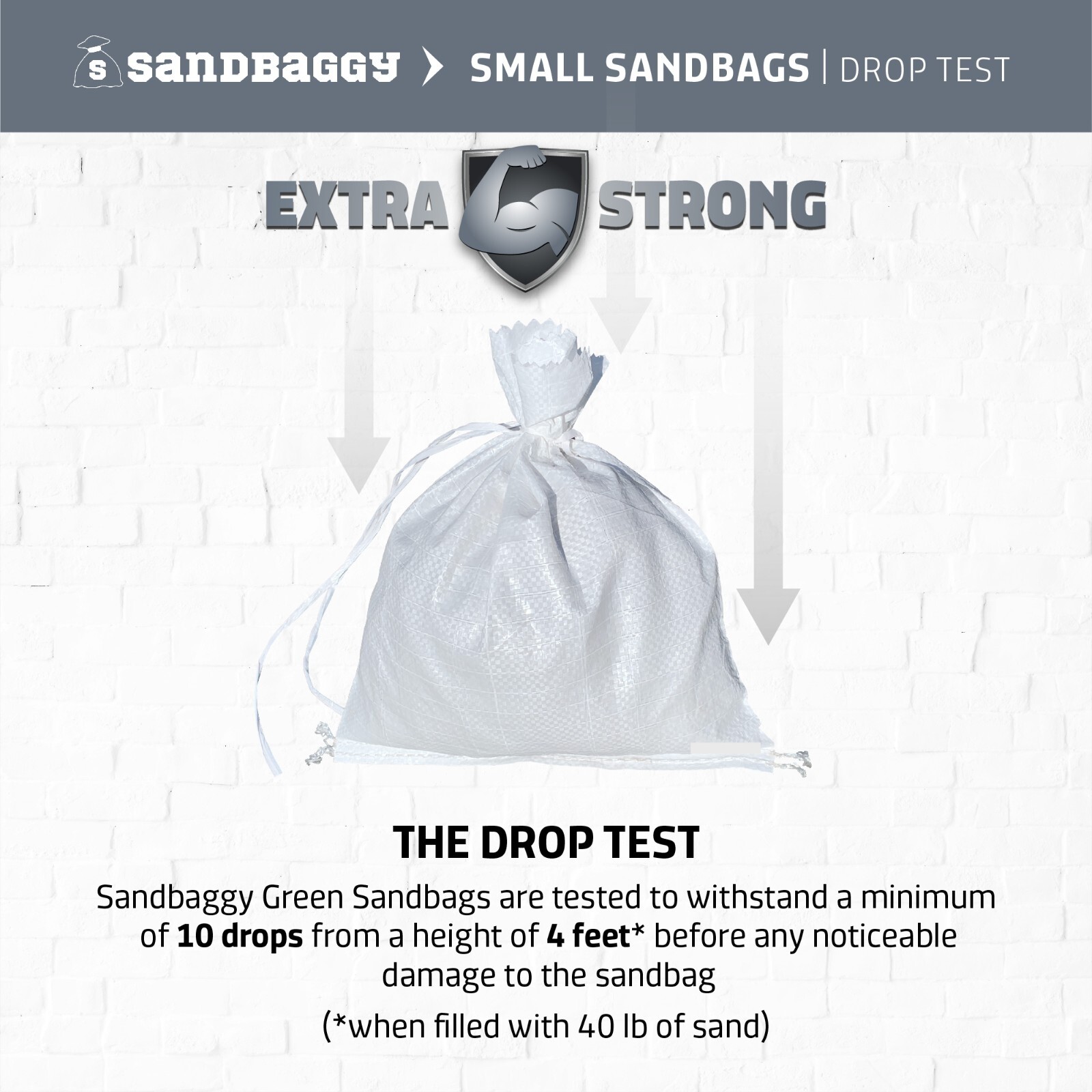Sandbaggy 12-inch x 15-inch Small Sandbags | UV Protected | Sand Bag Empty