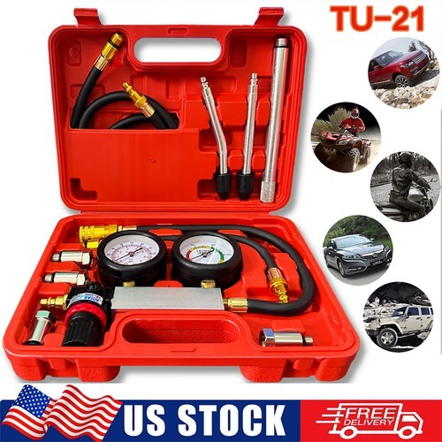 Cylinder Leak Down Tester Tool Kit, Gasoline Engine Compression Leak Down Tester