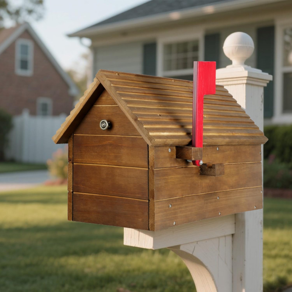 Cedar Mailboxes Outside,Mailboxes for House outside Decorative,Outdoor Custom Ma