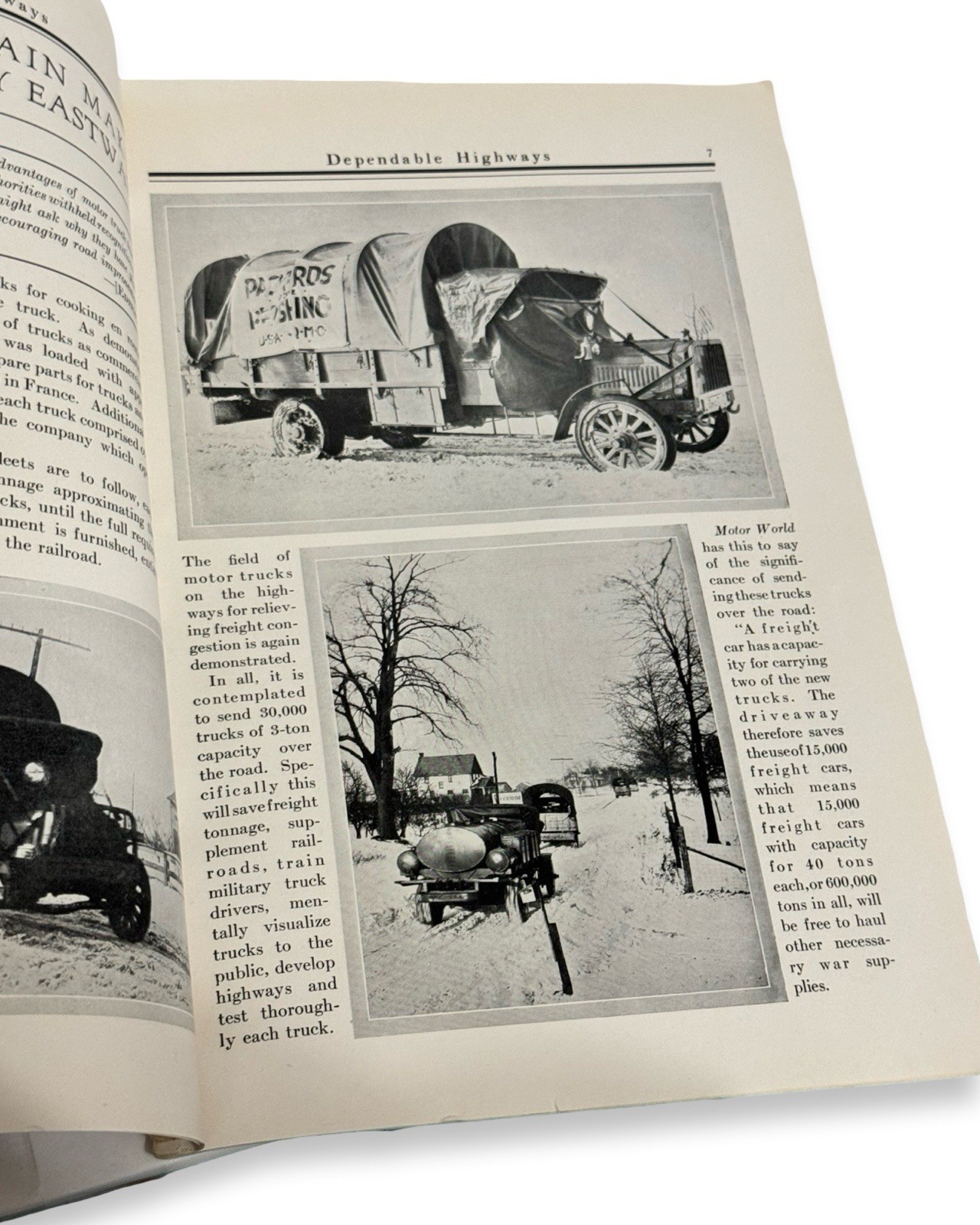 Dependable Highways Magazine January 1918 WWI Motor Trucks Roads