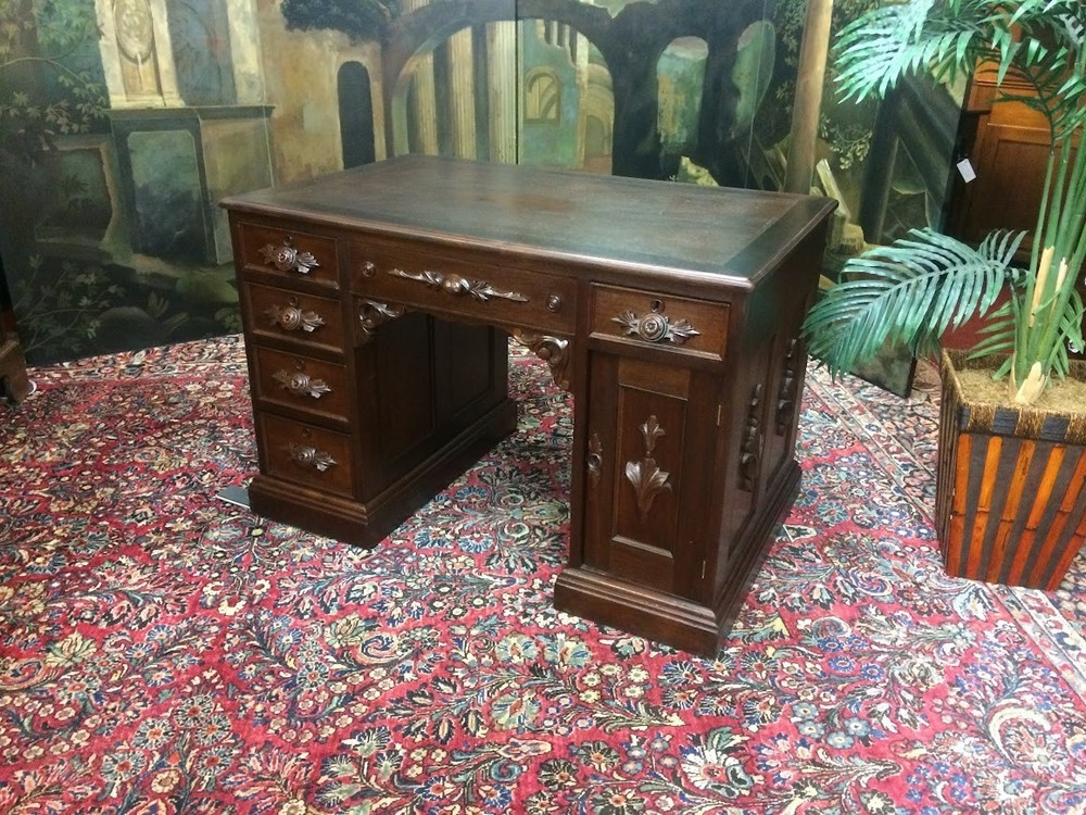 Antique Victorian Partner's Desk