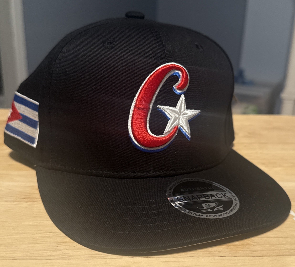 Cuba Black SnapBack Cap Hat Gorra WBC  World Baseball Classic W Flag NWT