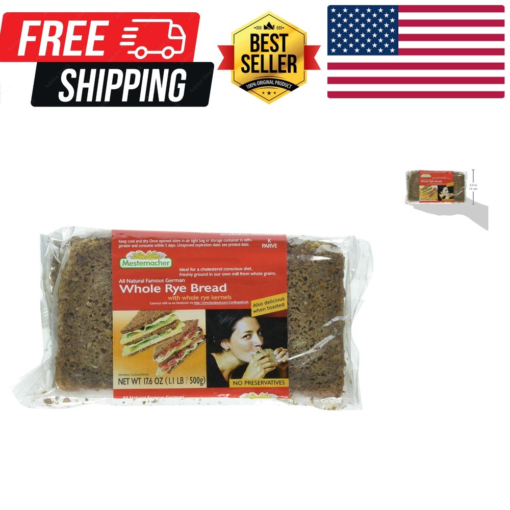 Rye Whole Bread, 17.6 Ounce - 1 each.