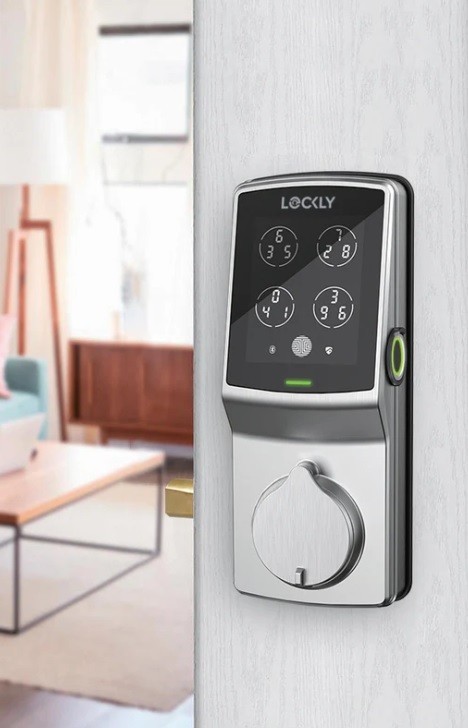 NEW Lockly Secure Plus Deadbolt Fingerprint Satin Nickle