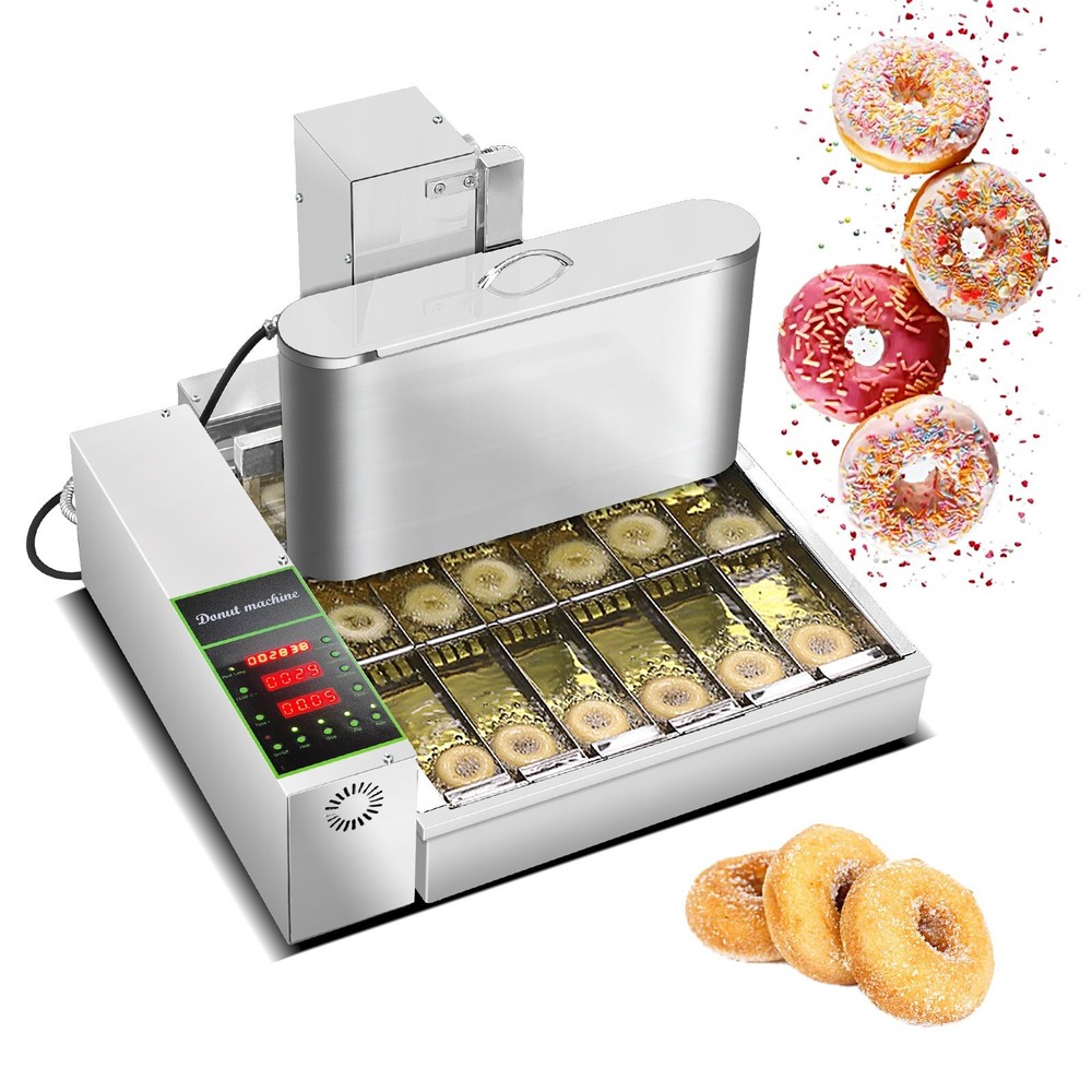 Kolice Automatic 6 Rows Donut Frying machine, Mini Donut Machine 2600pcs/hour