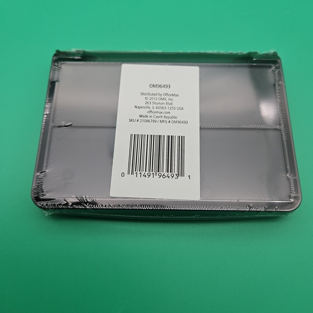 Lot of 4 Office Max Felt Stamp Pad Size #1 Black Brand New Sealed Ink