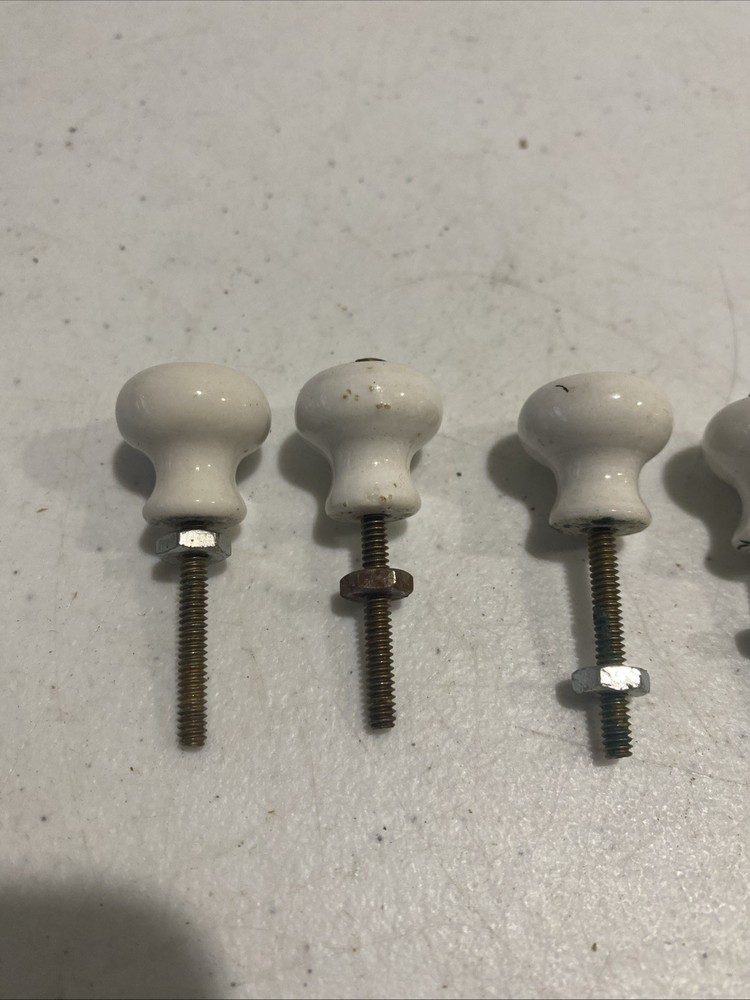 X6 Salvage Vintage Porcelain Shutter Cabinet Pull Knobs W/ Hardware