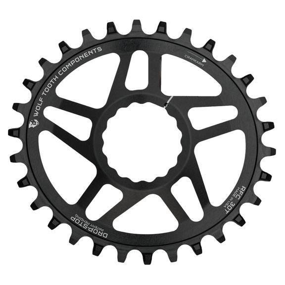 Wolf Tooth Components Powertrac Elliptical Direct Mount Drop-Stop Chainring