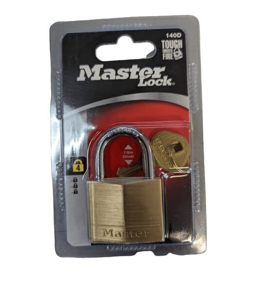 4-PACK Master Lock Brass Padlock 1-9/16" 140D