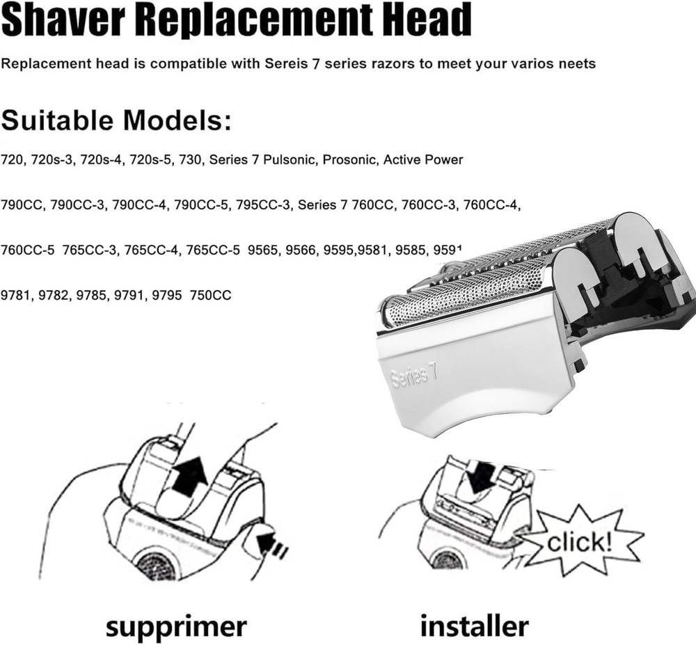 70S Series 7 Replacement Head Compatible with Braun Series 7 Replacement Head...