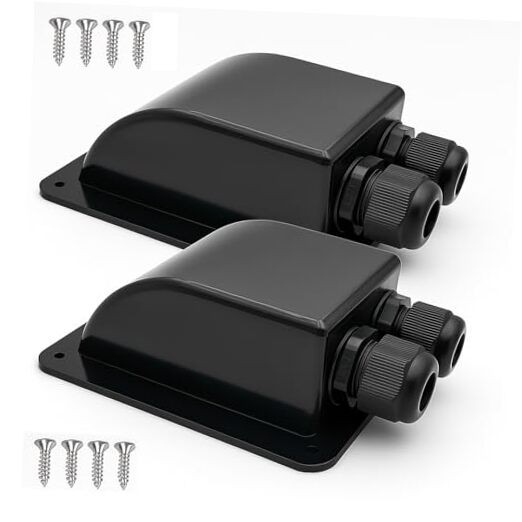 Black Waterproof Solar Cable Entry Gland, Double Cable Entry black-Double Cable