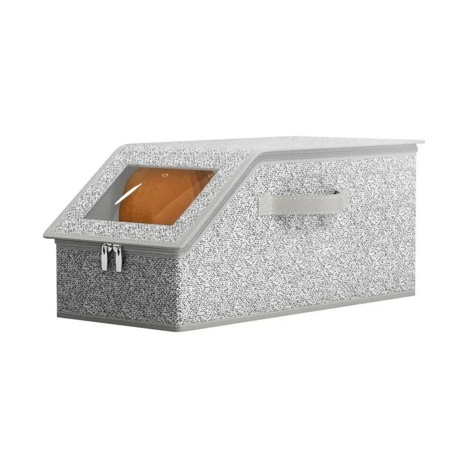 1/2x Stackable Hat Storage Organizer for Baseball Caps 24 Caps Hat Box with Lid