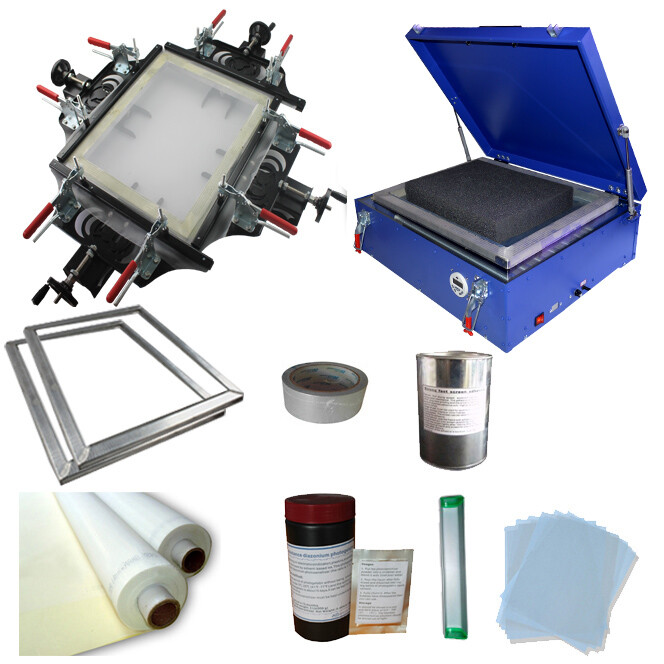 Newest Silk Screen Making System-UV Exposure Unit&Screen Stretcher&Materials