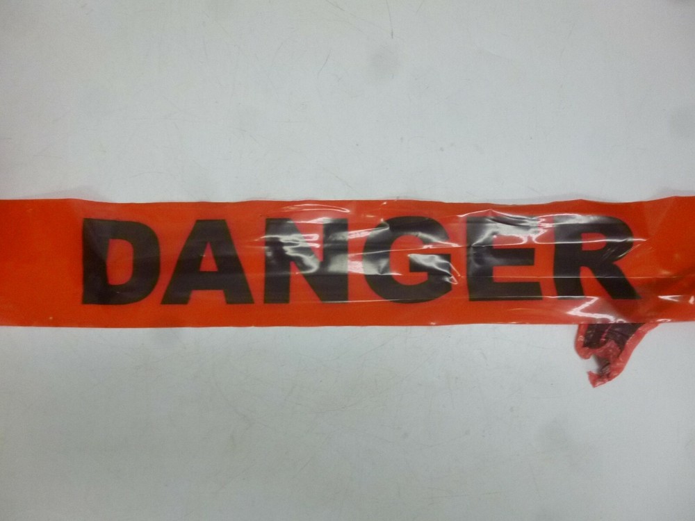 NEW!! Barricade Tape, Red, 3" x 1000 ft., Danger