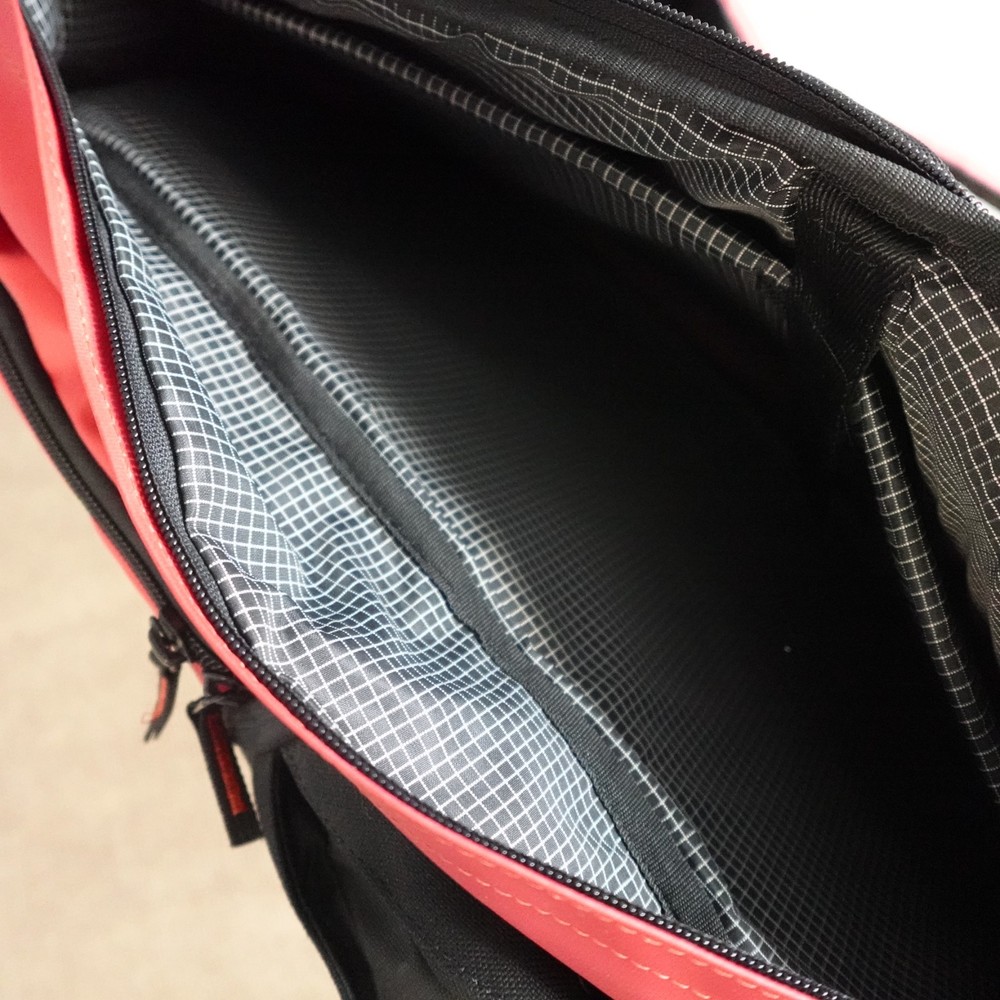 Shrine Backpack Black Red Solid Sneaker Compartment Travel