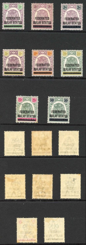 Malay SG1/8 1900 Set M/M Cat 600 Pounds