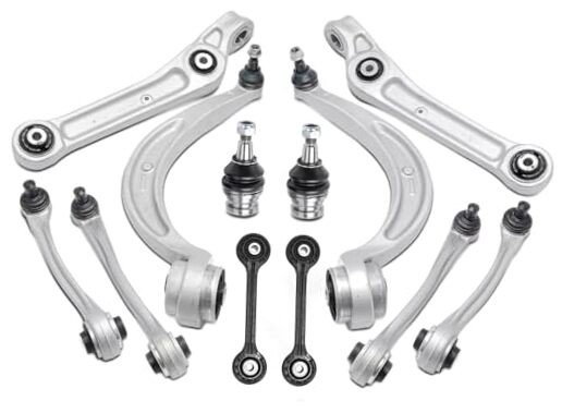 12pcs Front Forward Rearward Upper & Lower Control Arm Compatible with Audi A4