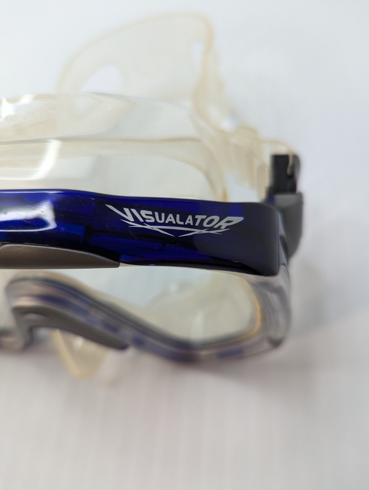 Tusa Visualator Tempered Goggles Scuba Diving Dive Adjustable Strap With Case