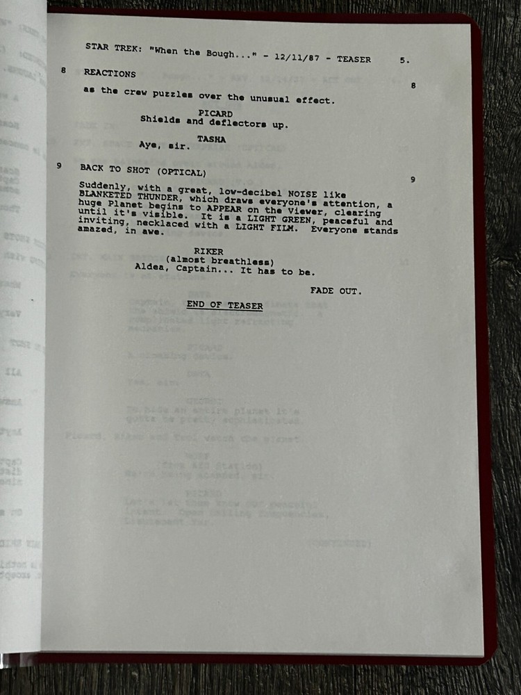 STAR TREK Script The Next Generation When Bough Breaks 2nd Revised Final Draft