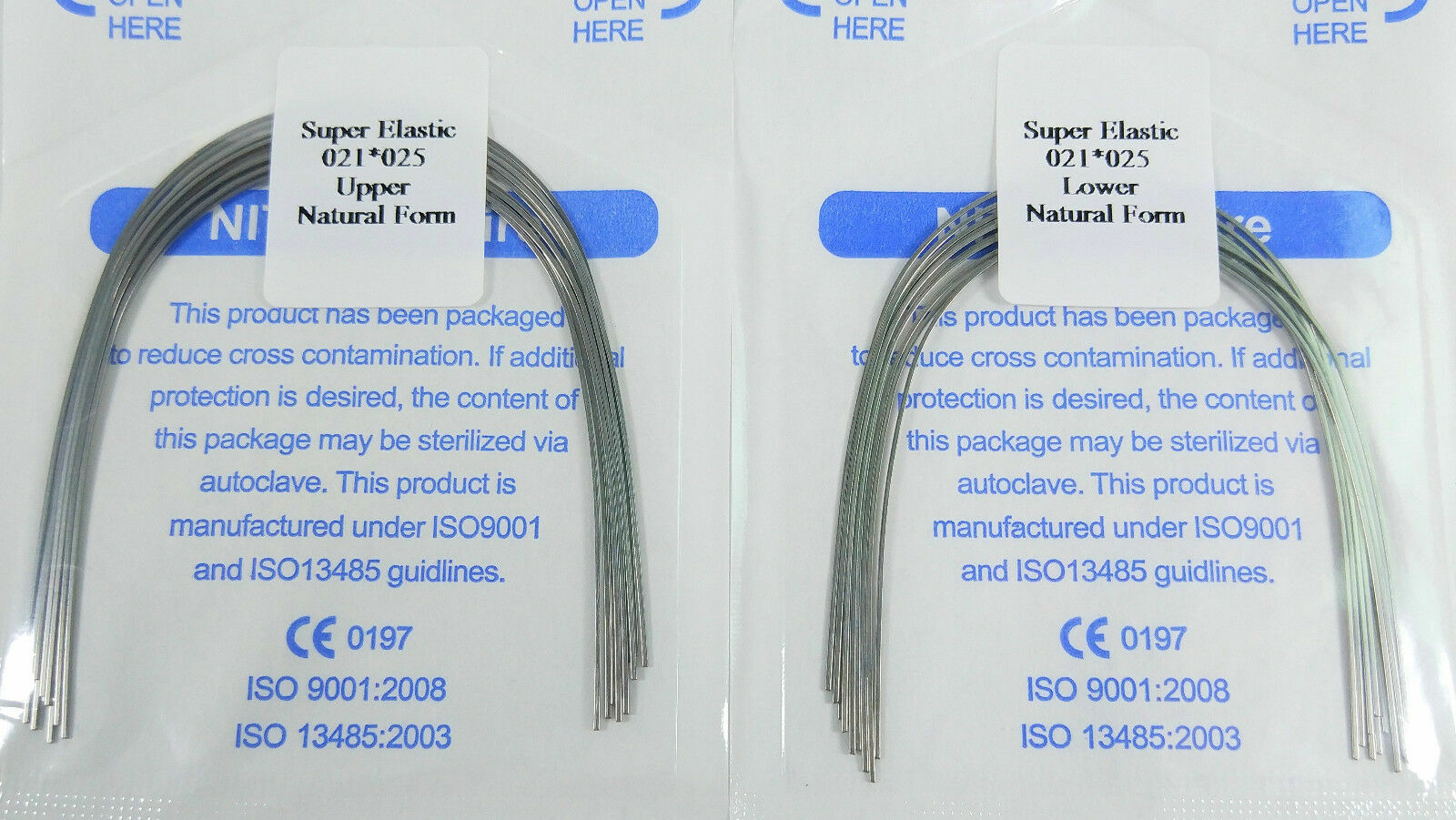 Dental Orthodontic Arch Wire Super Elastic Niti Round Rectangular Natural Form