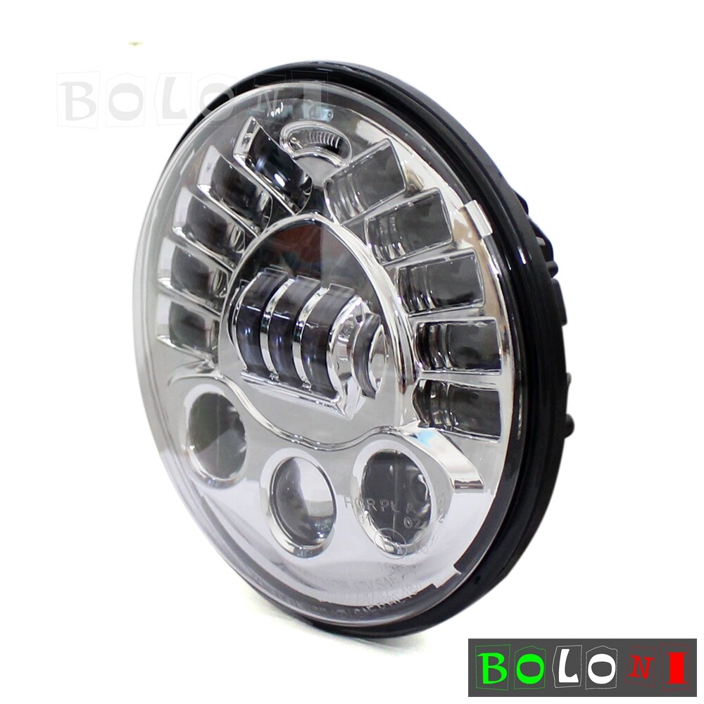 Chrome Round LED Headlight For Harley Softail Touring DOT SAE E9 approved 94-13