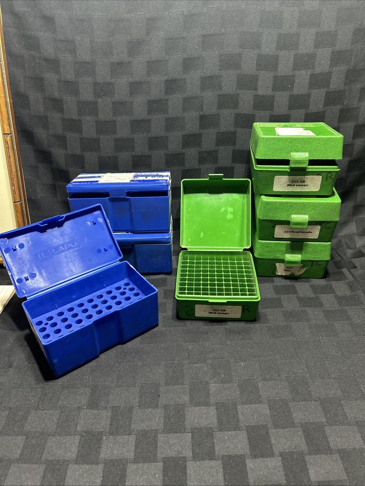 7 Ammo Boxes .223REMINGTON MTN + LUPUA