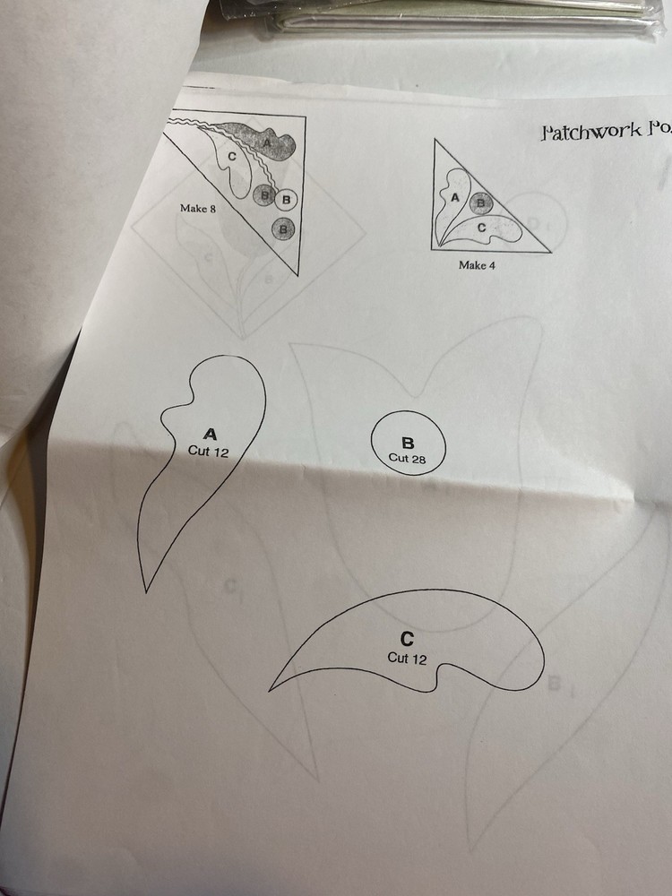 Quilt Pattern Patchwork Posies I Can’t Believe Its Machine Appliqué Pattern