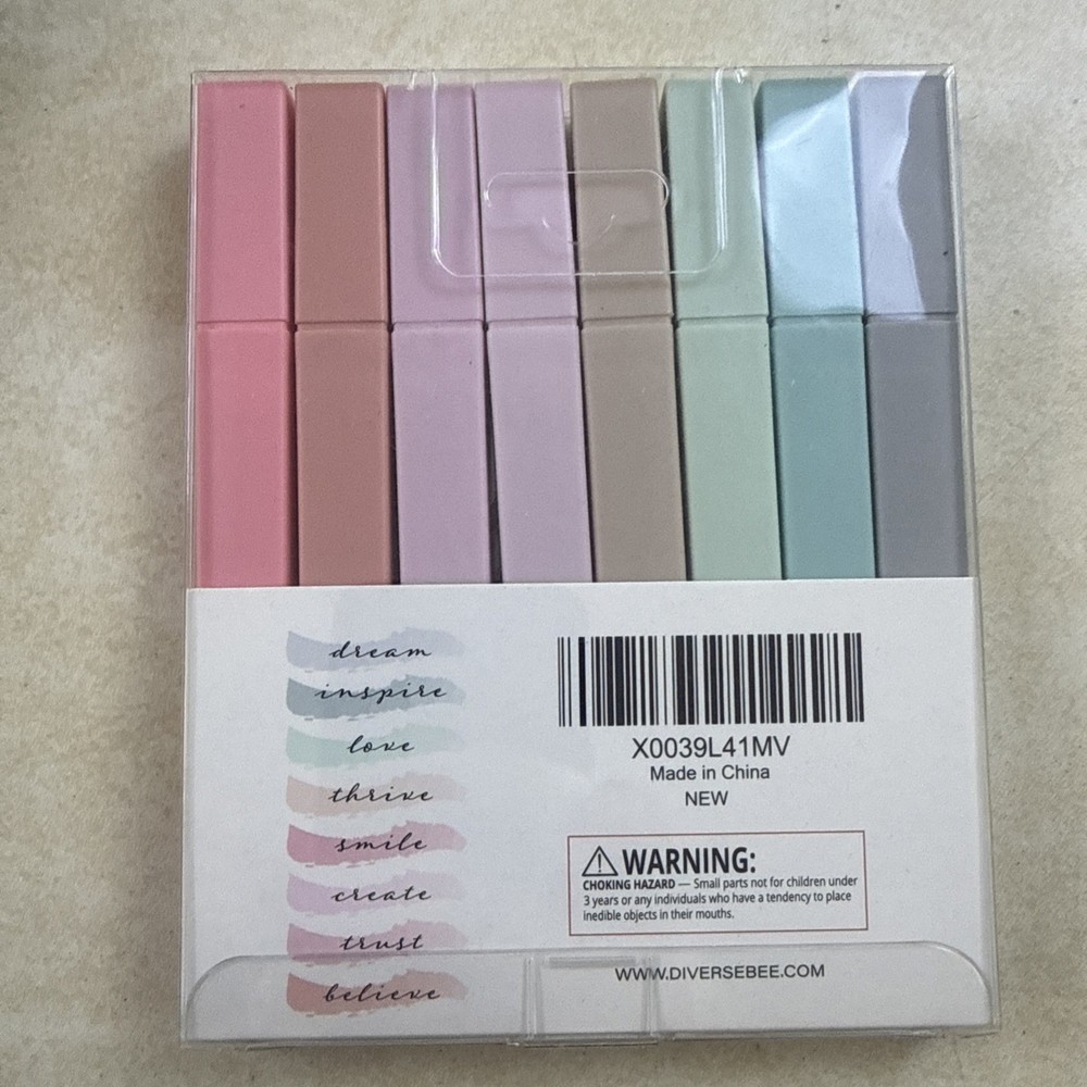 DIVERSEBEE Bible Highlighters with Soft Chisel Tip, 8 Pack 8 Pack, Boho