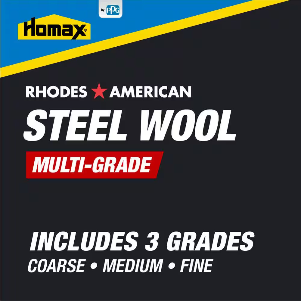 NEW Multi Grade Steel Wool 12 Pads Coarse Medium Fine for Surface Prep Work