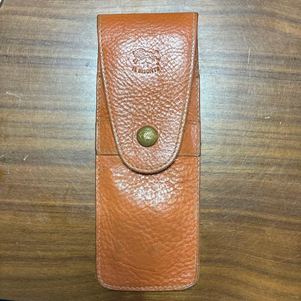 Ilbizonte leather pencil case brown