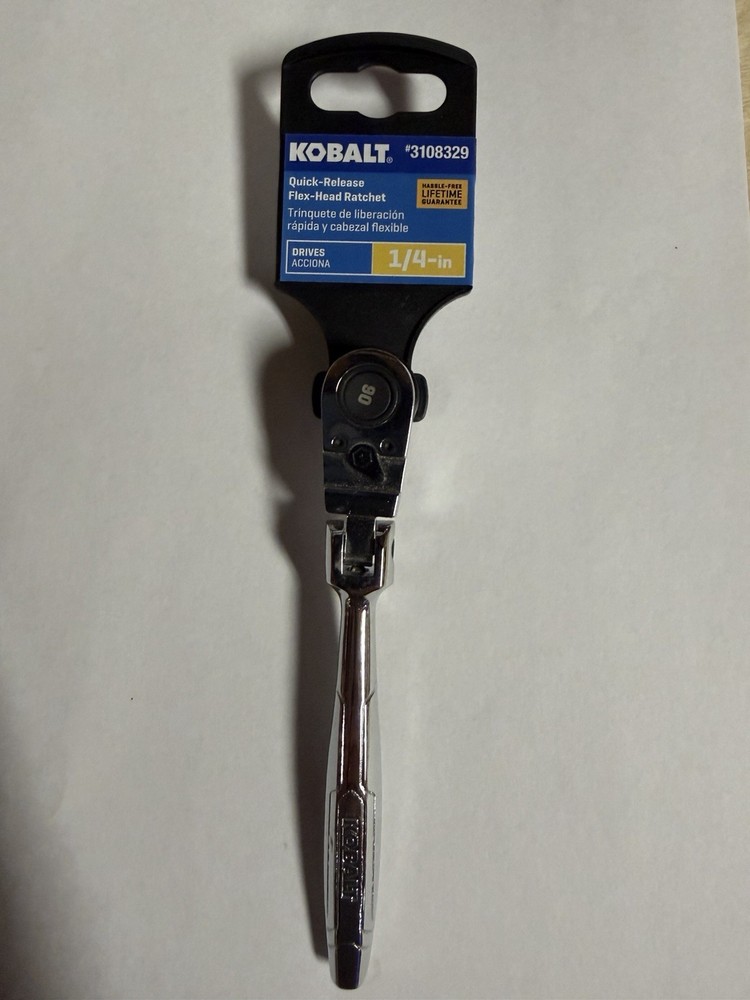 Kobalt Quick Release Flex-Head Ratchet 1/4-in