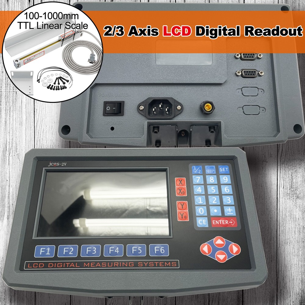 2/3 Axis Digital Readout Linear Scale DRO Display 5μm for Bridgeport/Knee Mill