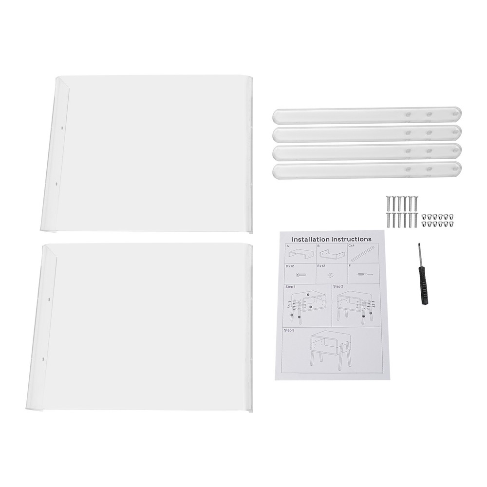 Acrylic Side Table, 2-Tier End Table with Open Storage for Small Spaces, Clear