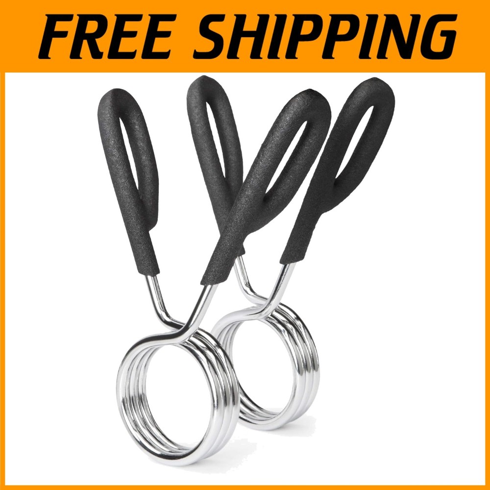 Olympic 2" Barbell Spring Clip Collars - Pair