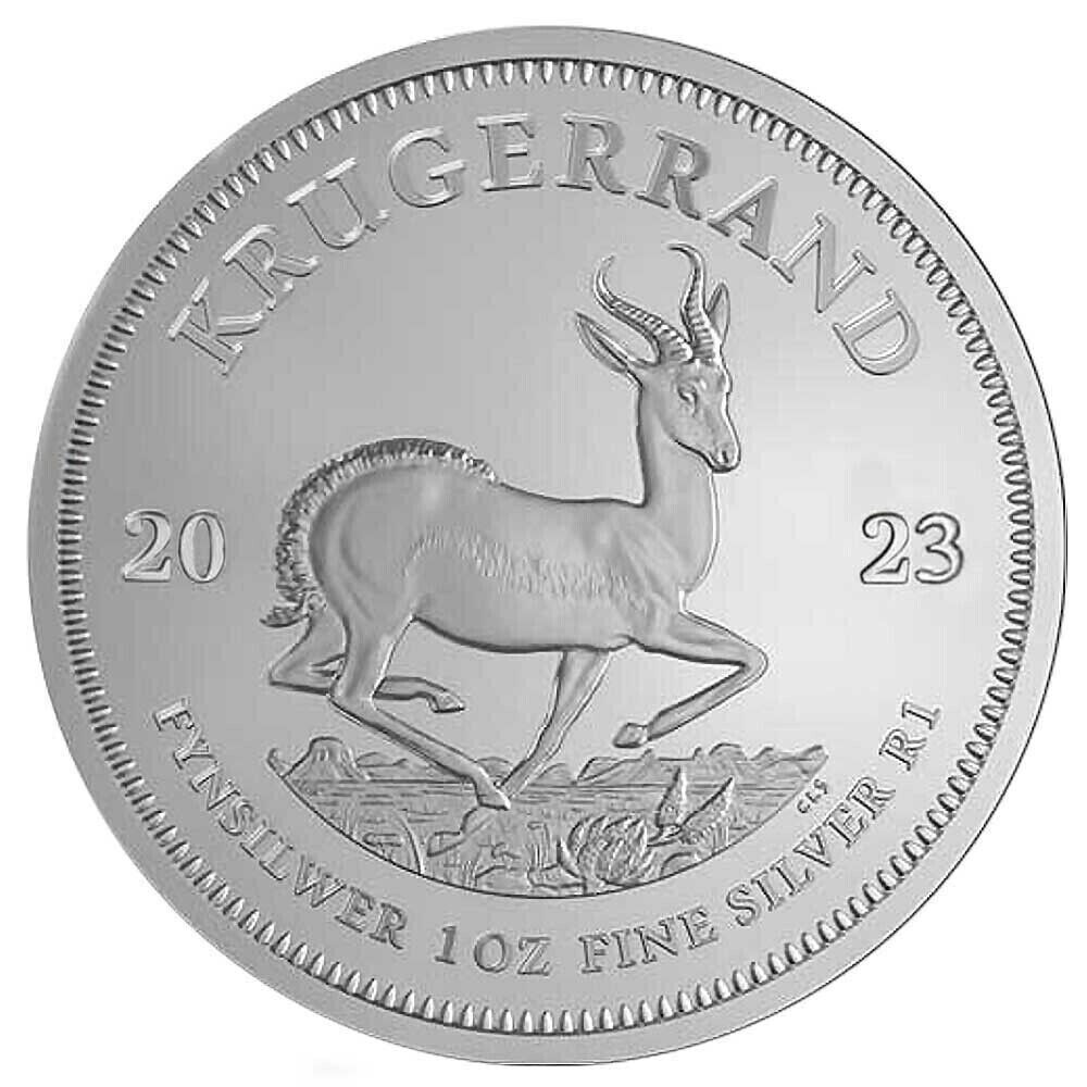 2023 1oz South Africa Silver Krugerrand Coin 1 oz.999 Fine Silver in a Capsule！