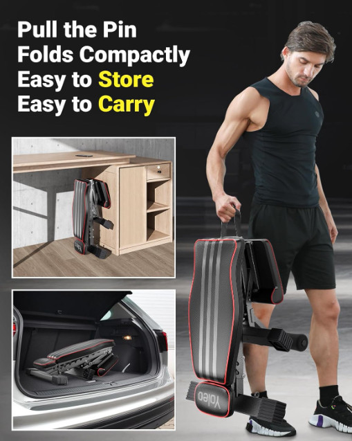 Yoleo Adjustable Weight Bench 660LB Foldable Workout Bench