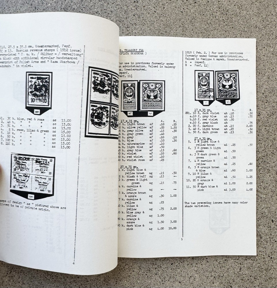 Catalogue Adhesive Revenue Stamps Poland Norton Gryzewski Erler 1993