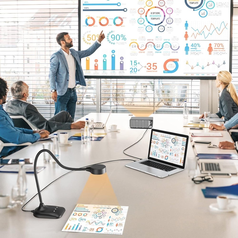 All-in-One USB Document Camera & Webcam with Auto Focus for Seamless Learning