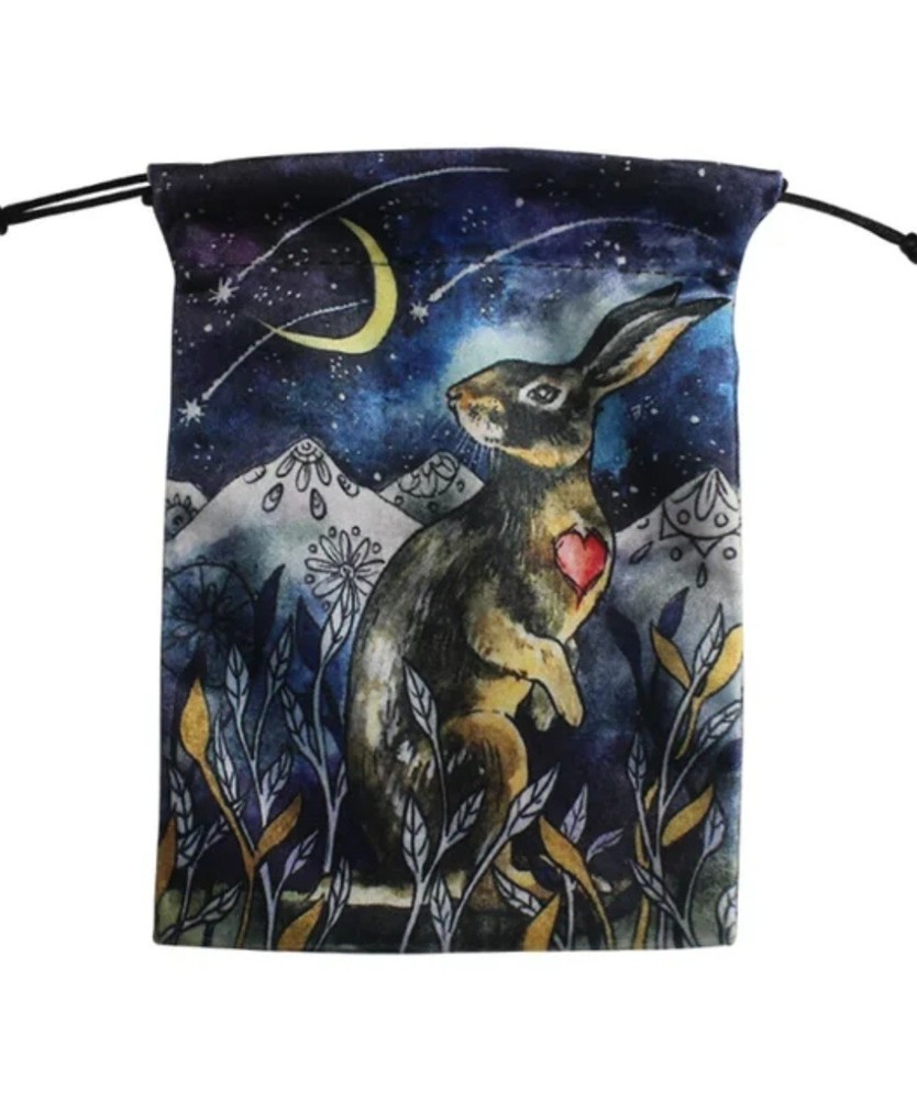 Tarot Card Canvas Bag Storage drawstring hare rabbit