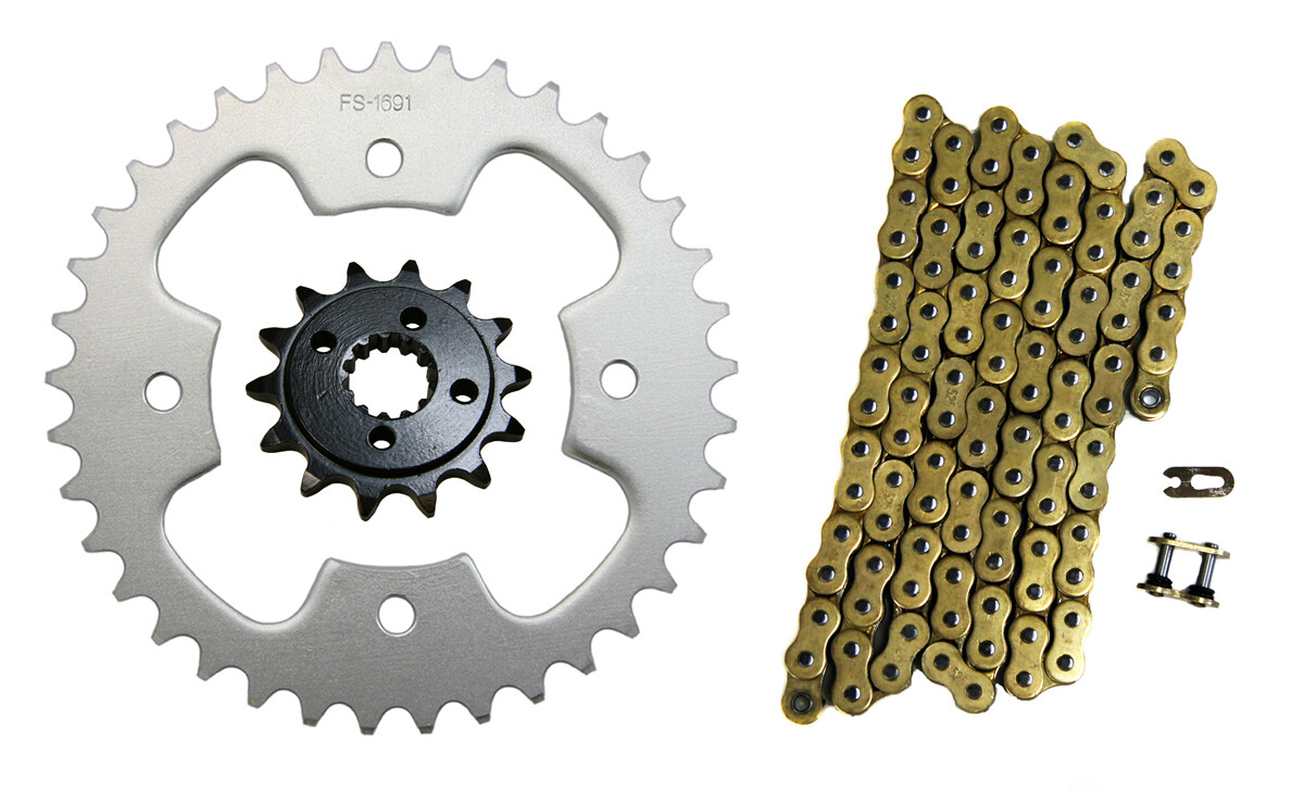 Gold 520x94 Drive Chain & 14/37 Sprockets for Polaris Predator 500 2003-2004