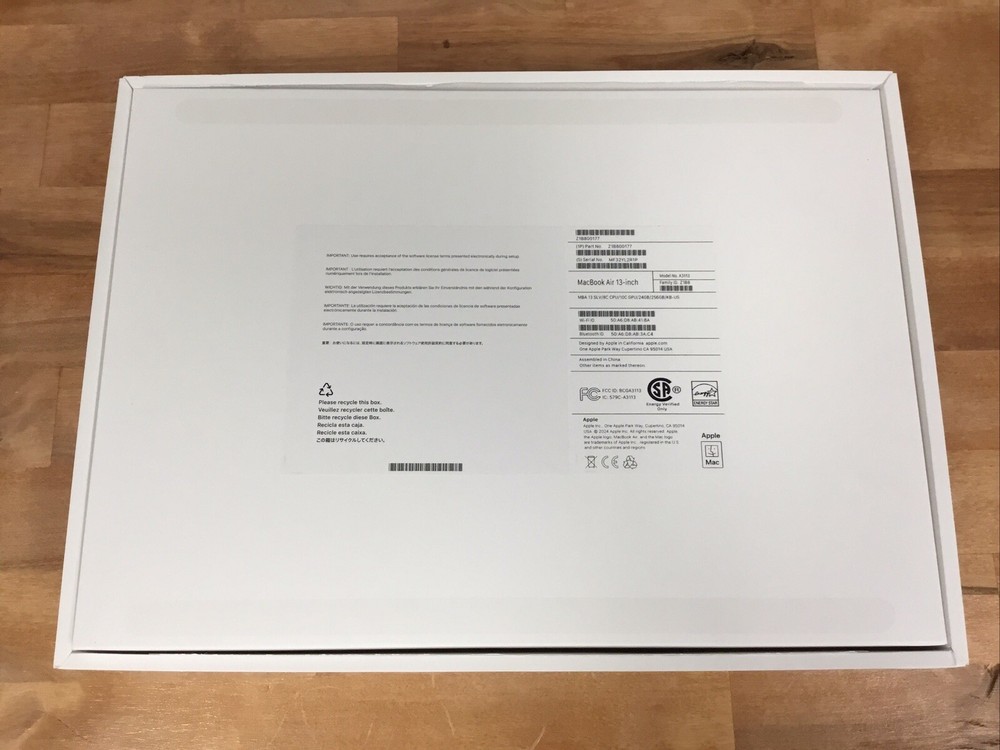 !!BOX ONLY!! 13" Apple MacBook M3 AIR SILVER BOX A3113