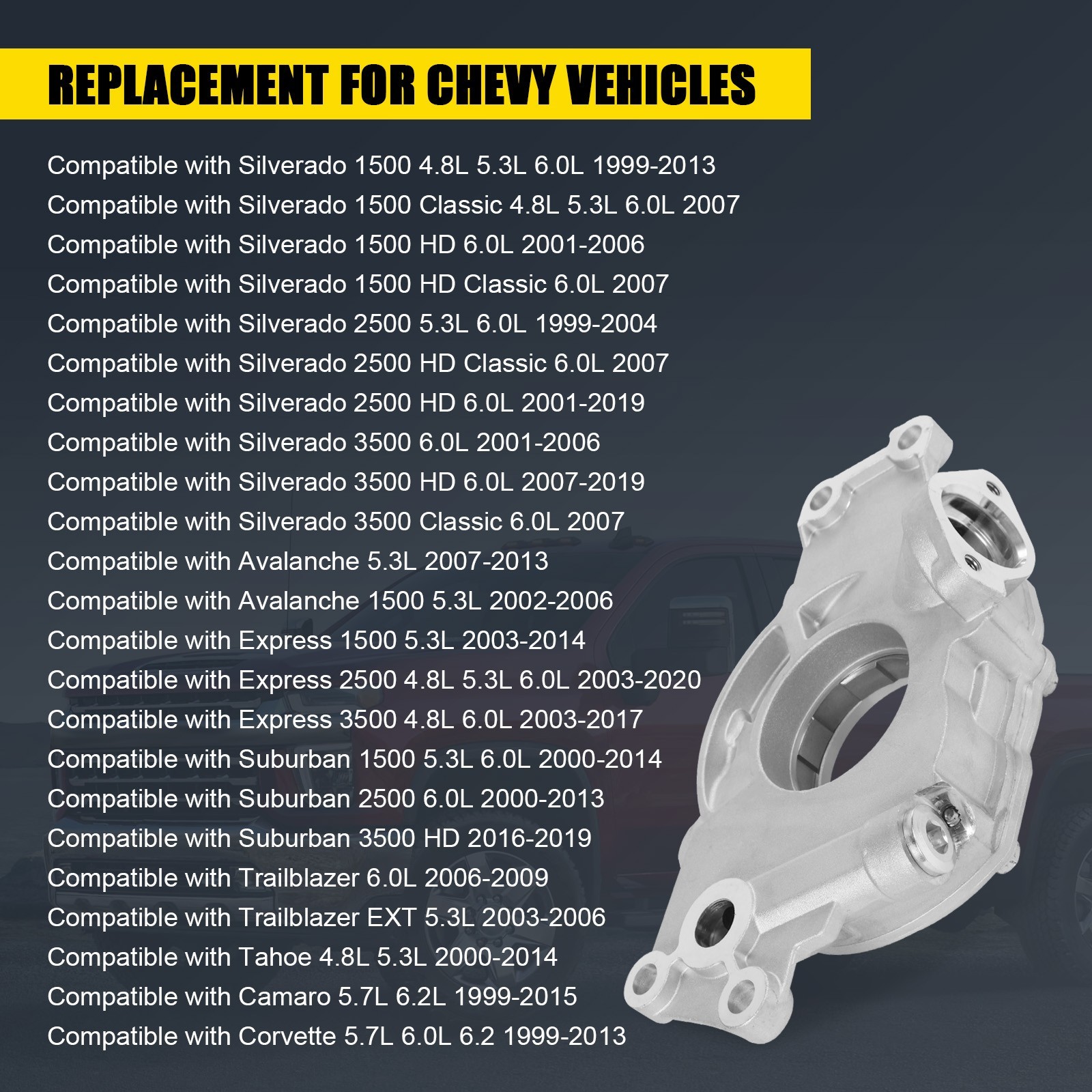 M295HV High Volume Melling Oil Pump Kit For 4.8L 5.3L 6.0L Silverado