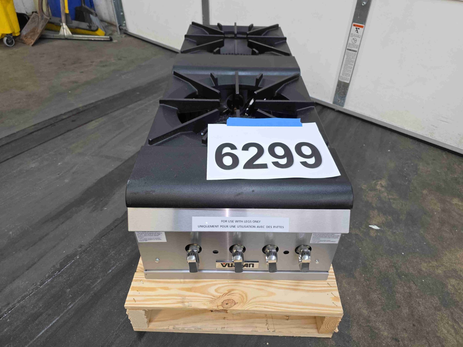 6299 S/D Vulcan Double Gas Stock Pot 2 Burners with Floor Legs, Model: VSP200F-1