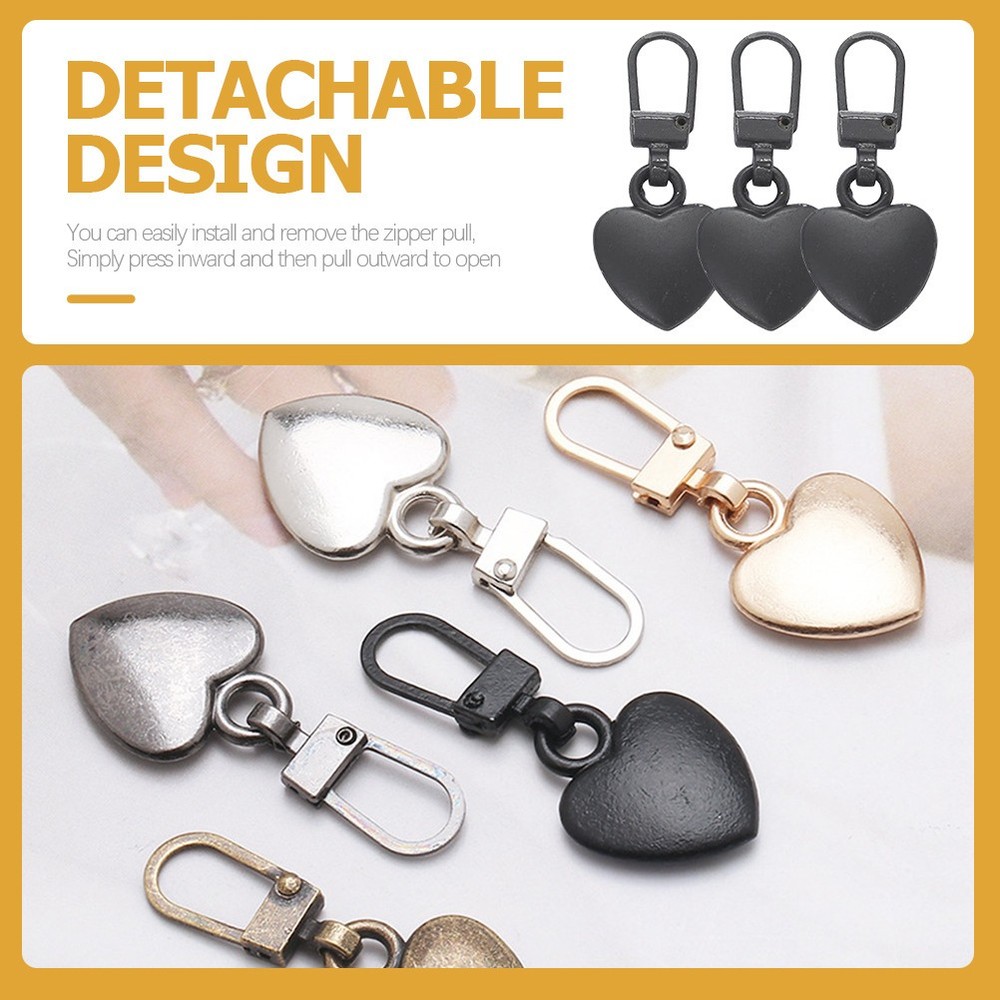 12 Pcs Reusable Zipper Tabs Accessories Slider Replacement Puller