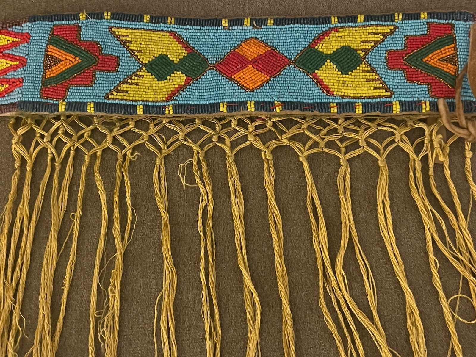 Early 1900’s Western Plains Glass Beaded Sash