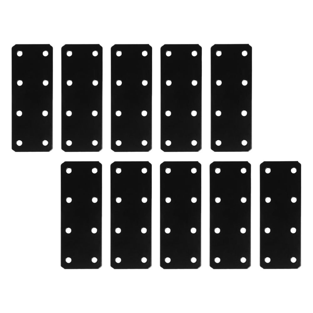 10 Pcs Straight Corner Brace Iron Sheets Flat Bracket Joining Plate Connector