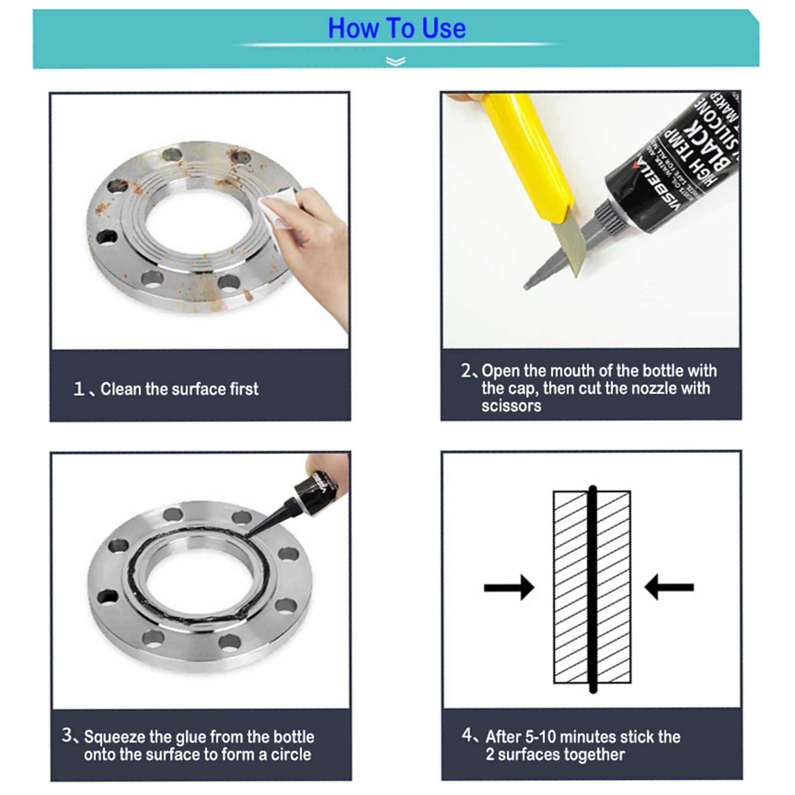 For Engine Valve Cover RTV Silicone Gasket Sealers Maker High Temp Sealant 3.7oz