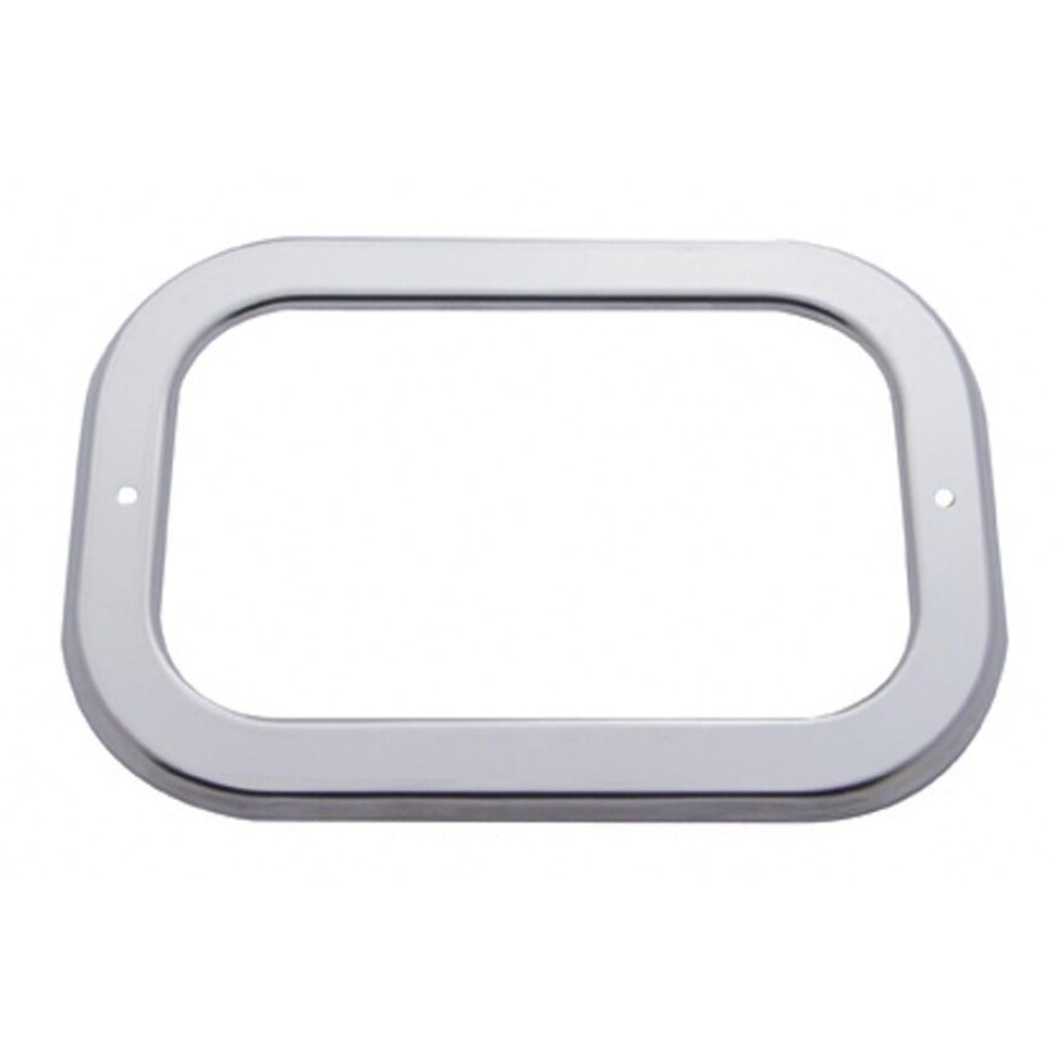 Rectangular Stainless Light Bezel for Grommet Mounted Light - Set of 2